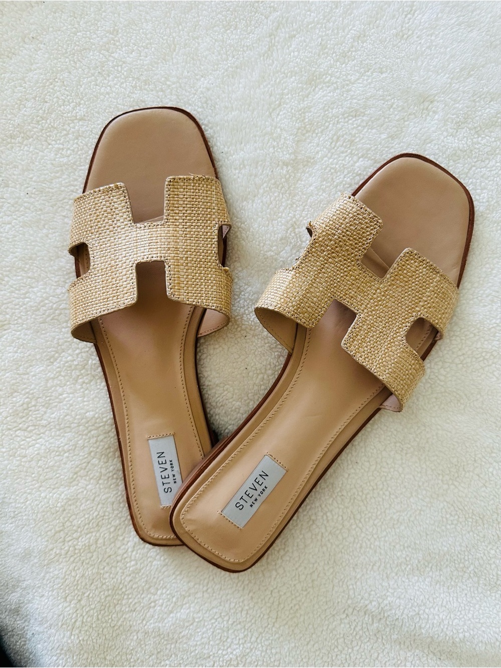 Steve Madden Gold Woven Slide Mule - Picture 8 of 9
